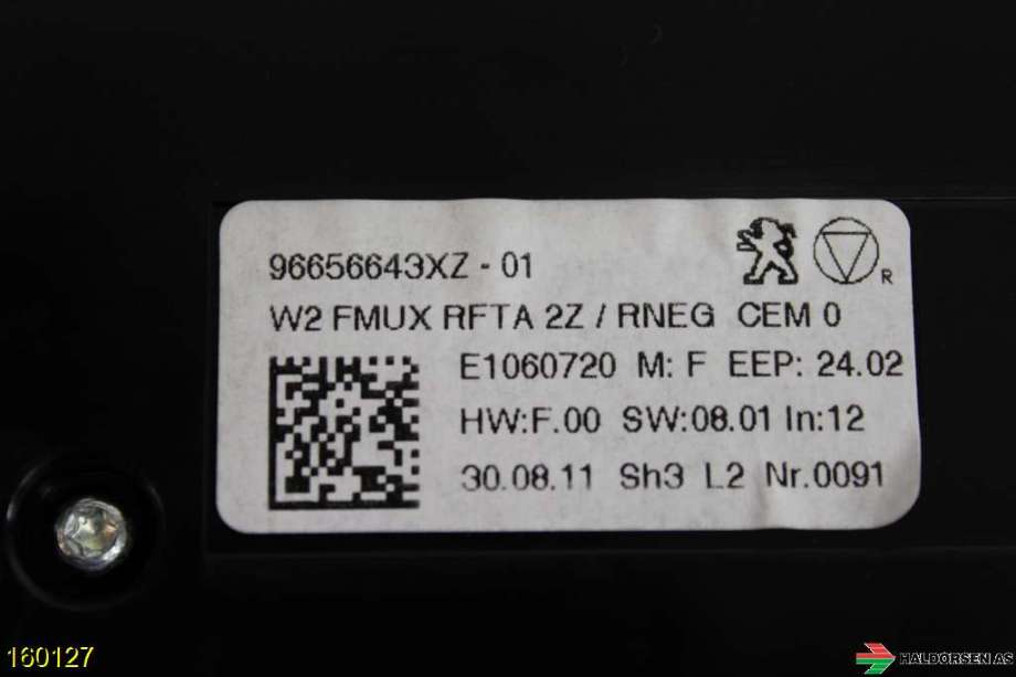 Varmeapparat betjening til Peugeot 508 2011-2014 (Type I, Fase 1)  (PEUGEOT|6155 JY|)