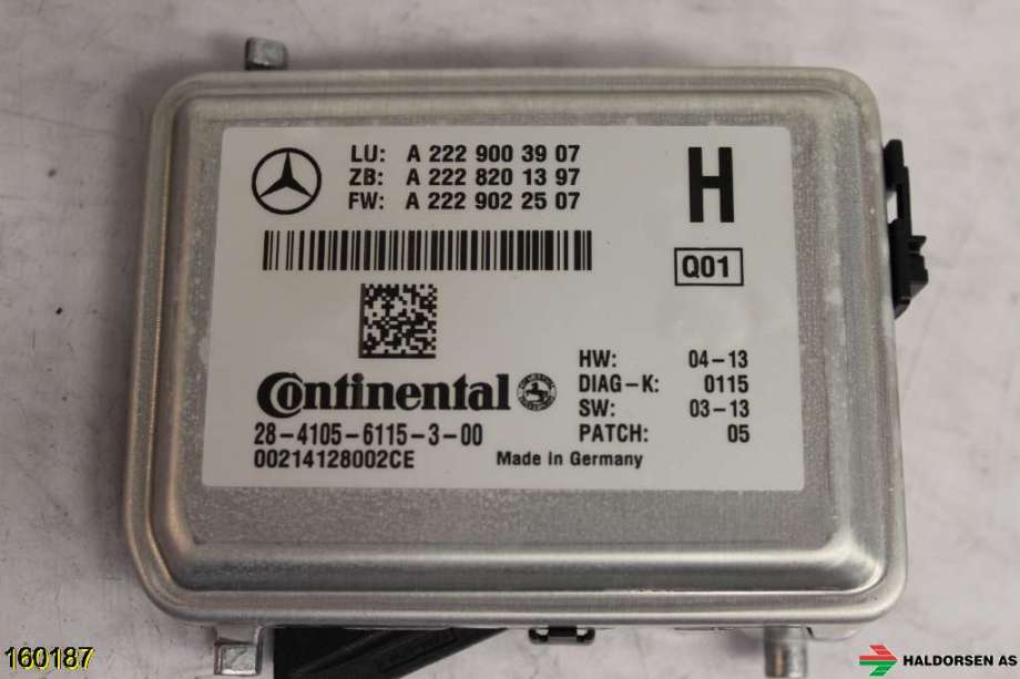 Sensor radar til Mercedes C-Klasse 2014-2018 (Fase 1) (W205) (W205) (MERCEDES|A 222 900 39 07|)