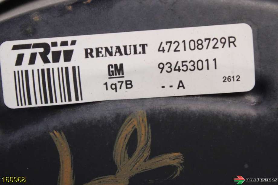 Bremsekraft-forsterker til Opel Vivaro B 2014-2019 (OPEL|95521167|)