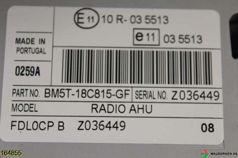 Bilstereo til Ford Focus 2011-2014 (Type III, Fase 1)  (FORD|BM5T-18C815-GF|)