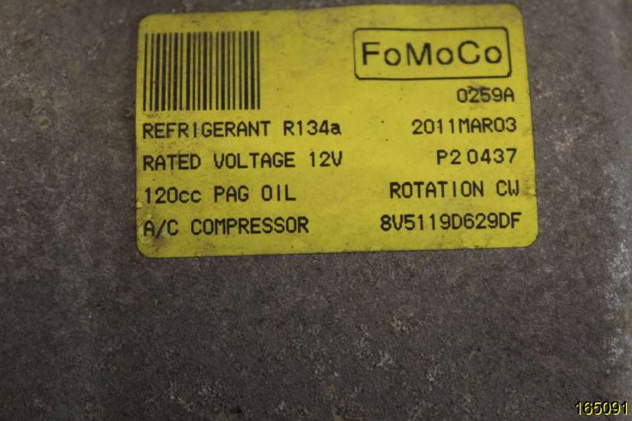 Aircondition kompressor til Ford Fiesta 2008-2012 (Type VI, Fase 1)  (FORD|8V51-19D629-DG|1767718|)