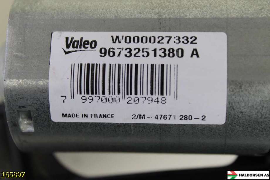 Viskermotor bakrute til Peugeot 208 2012-2019 (Type I)  (PEUGEOT|9673251380 A|)