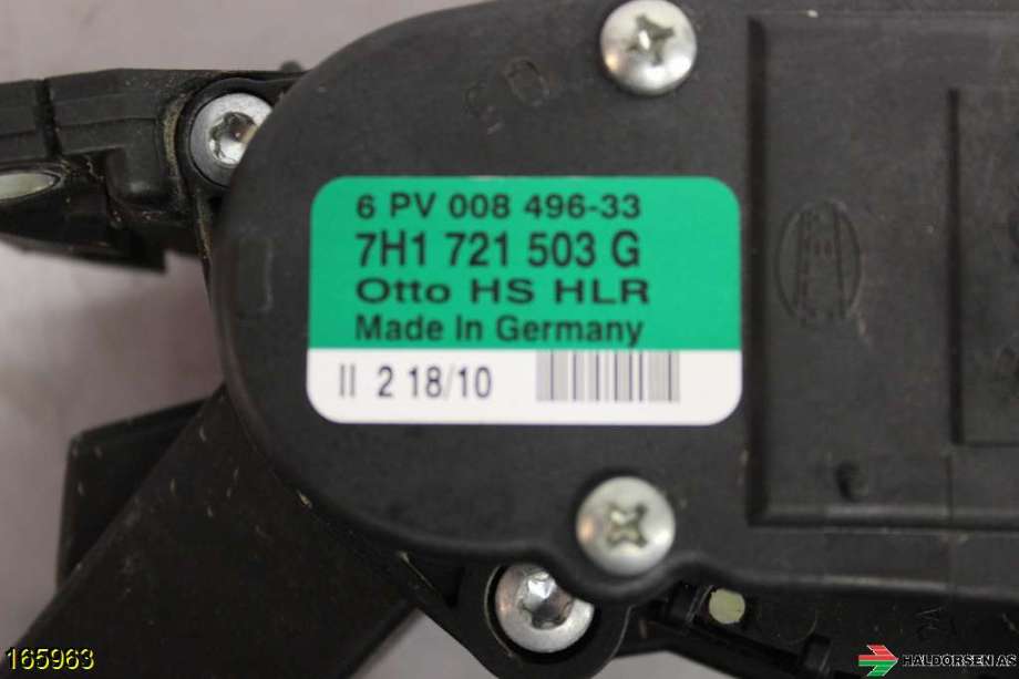 Pedal gass til VW Transporter / Caravelle 2009-2015 (Fase 2) (T5) (T5) (VOLKSWAGEN|7H1 721 503 G|)