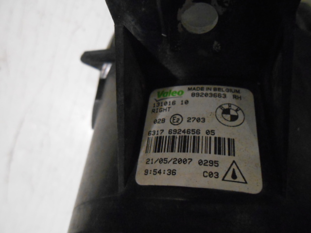 Tåkelykt høyre foran til BMW X3 2007-2010 (Fase 2) (E83) (E83) (BMW|89203663|6317692465605|)
