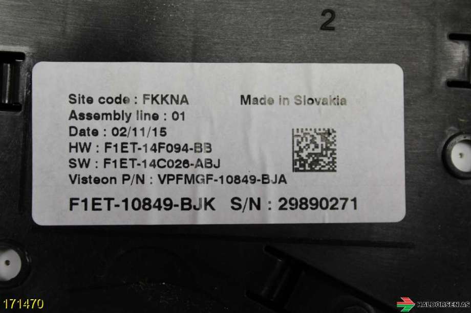 Instrumentpanel til Ford C-Max 2015-2019 (Type II, Fase 2)  (FORD|F1ET-10849-BJK|)