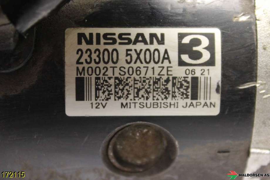 Starter diesel til Nissan Navara 2010-2015 (Fase 2) (D40) (D40) (NISSAN|233005X00A|)