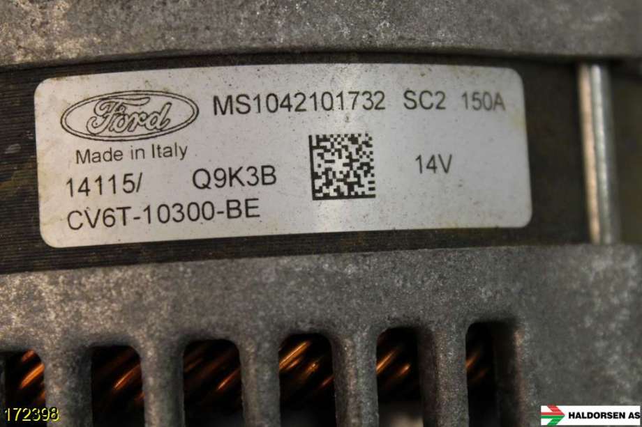 Dynamo til Ford Fiesta 2013-2017 (Type VI, Fase 2) (FORD|CV6T-10300-BE|)