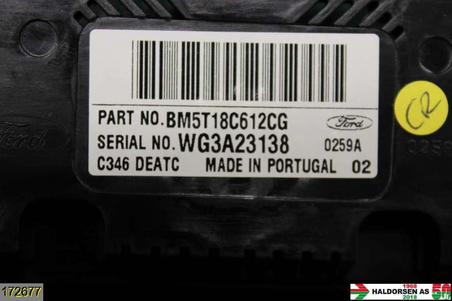 Varmeapparat betjening til Ford Focus 2011-2014 (Type III, Fase 1)  (FORD|BM5T-18C612-CM|1866942|)
