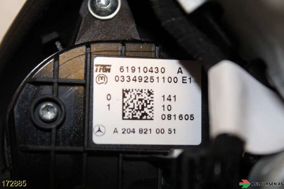 Airbag rattpute til Mercedes E-Klasse 2009-2013 (Fase 1) (W212) (W212) (MERCEDES|A 212 860 01 02|)