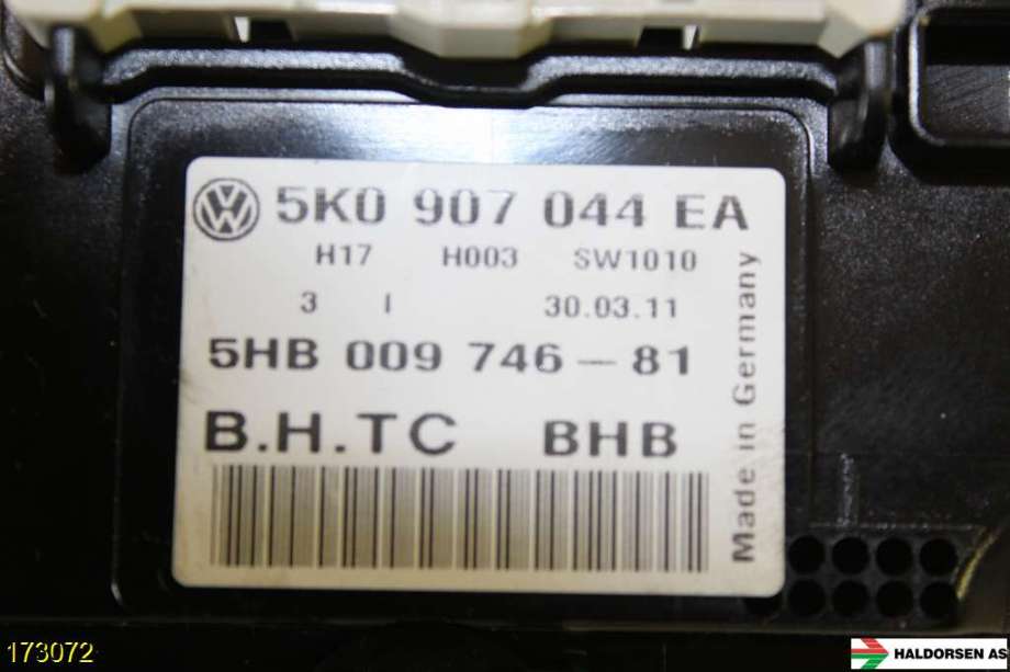 Varmeapparat betjening til VW Passat 2011-2015 (B7) (B7) (VOLKSWAGEN|5K0 907 044 GK ZJU|5K0 907 044 HB ZJU|)