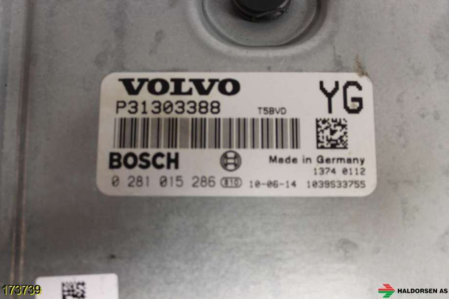 Styreenhet motor til Volvo V70 2007-2013 (Type III, Fase 1)  (VOLVO|36001123|BOSCH 0 281 015 286|)