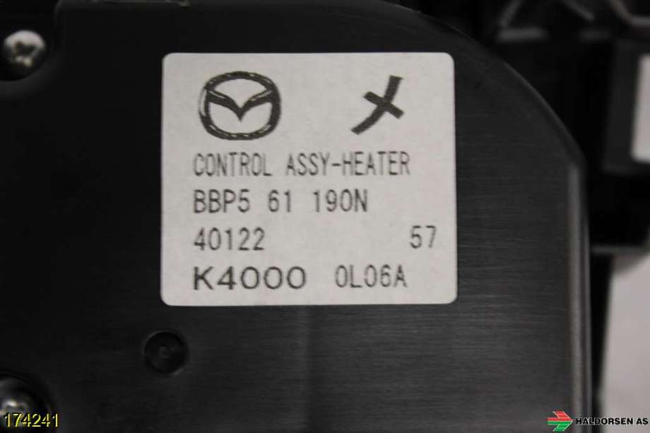 Varmeapparat betjening til Mazda 3 2009-2013 (Type II) (MAZDA|BBP5-61-190N|)