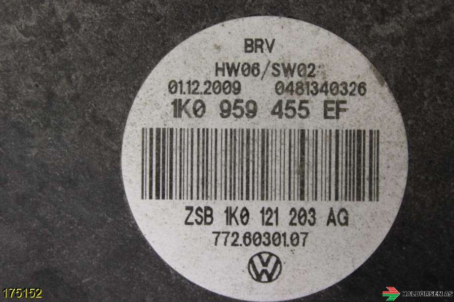 Kjølevifte til VW Touran 2007-2010 (Type I, Fase 2)  (VOLKSWAGEN|1K0 959 455 EF|1K0 121 205 AA|)