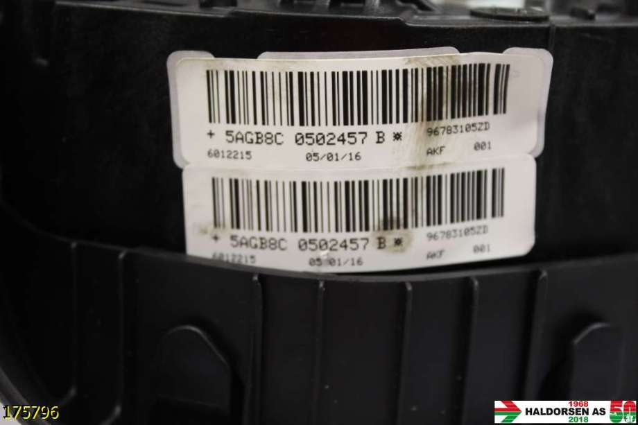 Airbag rattpute til Peugeot 308 2013-2021 (Type II) (PEUGEOT 308|96 783 105 ZD|5AGB8C0502457B|)
