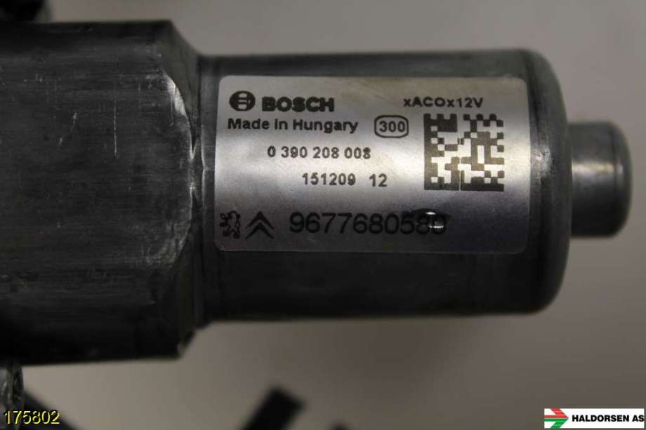 Viskermotor bakrute til Peugeot 308 2013-2021 (Type II)  (PEUGEOT 308|96 776 805 80|)