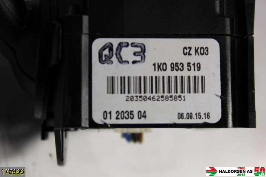 Bryter visker til VW Touran 2003-2006 (Type I, Fase 1)  (VOLKSWAGEN|1K0 953 519 J|)