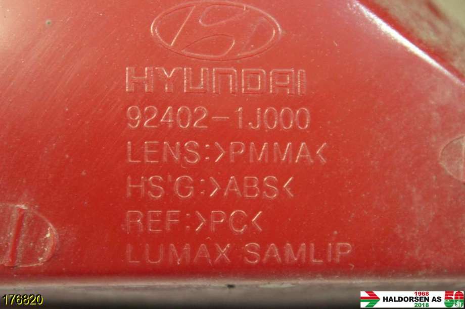 Baklykt høyre til Hyundai i20 2009-2014 (Type I) (HYUNDAI|92402-1J000|)