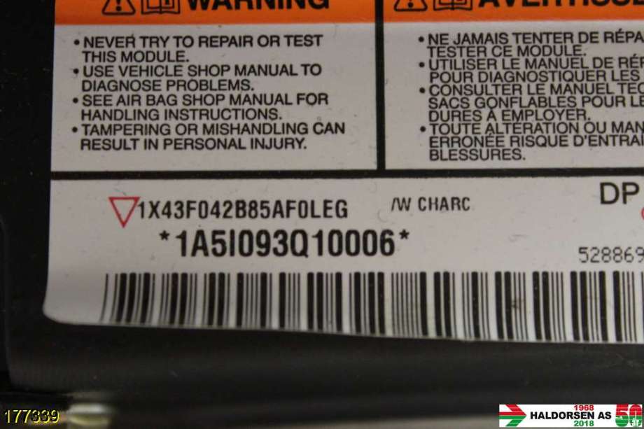 Airbag rattpute til Jaguar X-TYPE 2001-2010  (JAGUAR|C2S30446LGP|1X43F042B85AG|)