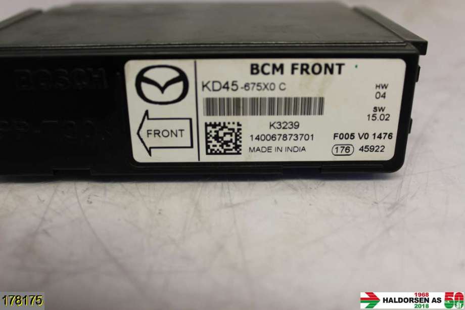 Styreenhet diverse til Mazda 3 2013-2016 (Type III, Fase 1)  (MAZDA|KD45 675YOG|)