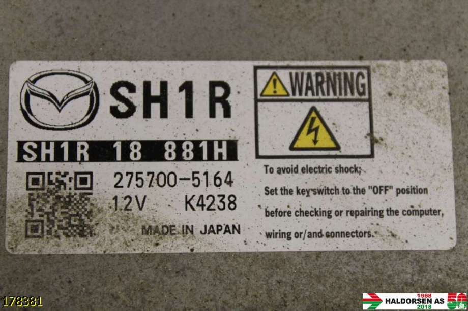 Styreenhet motor til Mazda 6 2013-2015 (Type III, Fase 1)  (MAZDA|SH1R 18 881H|)