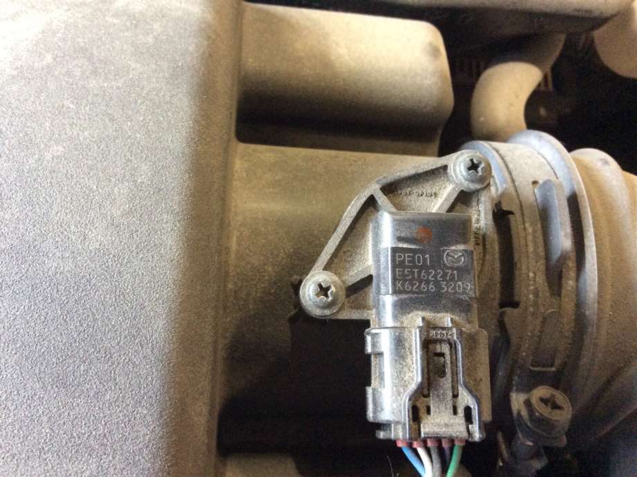 Luftmengde/luftmassemåler til Mazda 6, 2013-2015 (Type III, Fase 1)  (MAZDA|PE0113215)