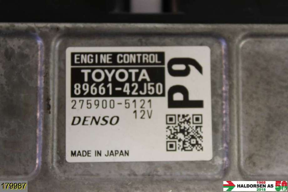 Styreenhet motor til Toyota RAV4 2013-2015 (Type IV, Fase 1)  (TOYOTA|89661-42J50|)