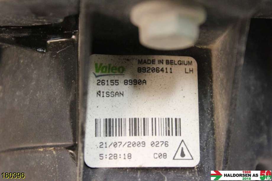 Tåkelykt venstre foran til Nissan Qashqai 2007-2010 (Type I, Fase 1)  (NISSAN|89206411|)