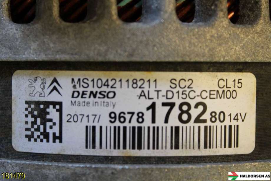 Dynamo til Peugeot 308 2013-2021 (Type II)  (PEUGEOT|96 781 782 80||MS 1042118211)