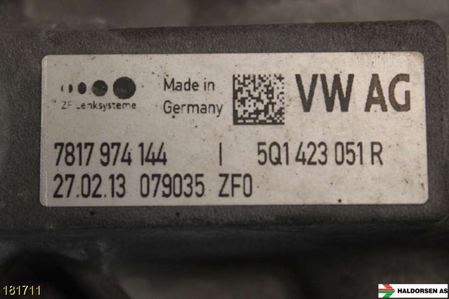 Tannstang til Audi A3 2012-2016 (Type III, Fase 1)  (AUDI||5Q1 423 051 R)