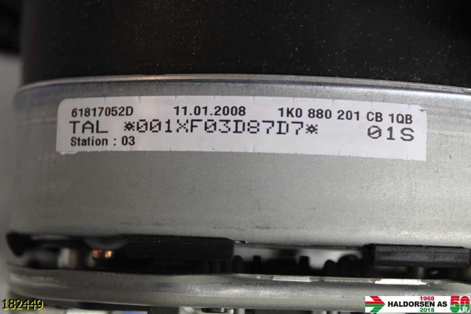 Airbag rattpute til VW Tiguan 2007-2011 (Type I, Fase 1)  (VOLKSWAGEN|1KO 880 201 CB 1QB|)