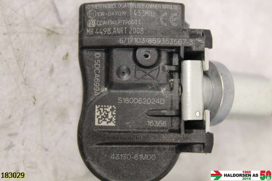 Sensor dekktrykk til Suzuki SX4 2009-2013 (Type I, Fase 2)  (SUZUKI|43130-61M00|)