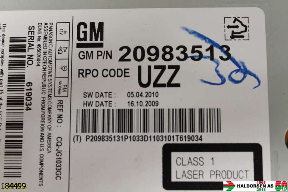 Bilstereo til Opel Astra J 2010-2015  (OPEL|13346050|)