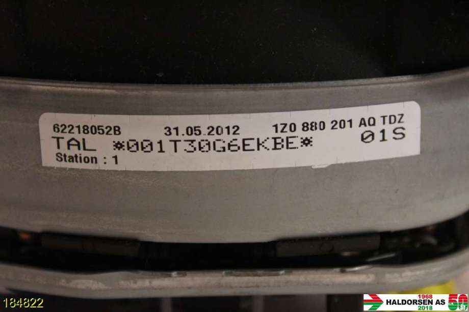 Airbag rattpute til Škoda Octavia 2009-2013 (Type II, Fase 2) (SKODA|1ZO 880 201 AQ|)
