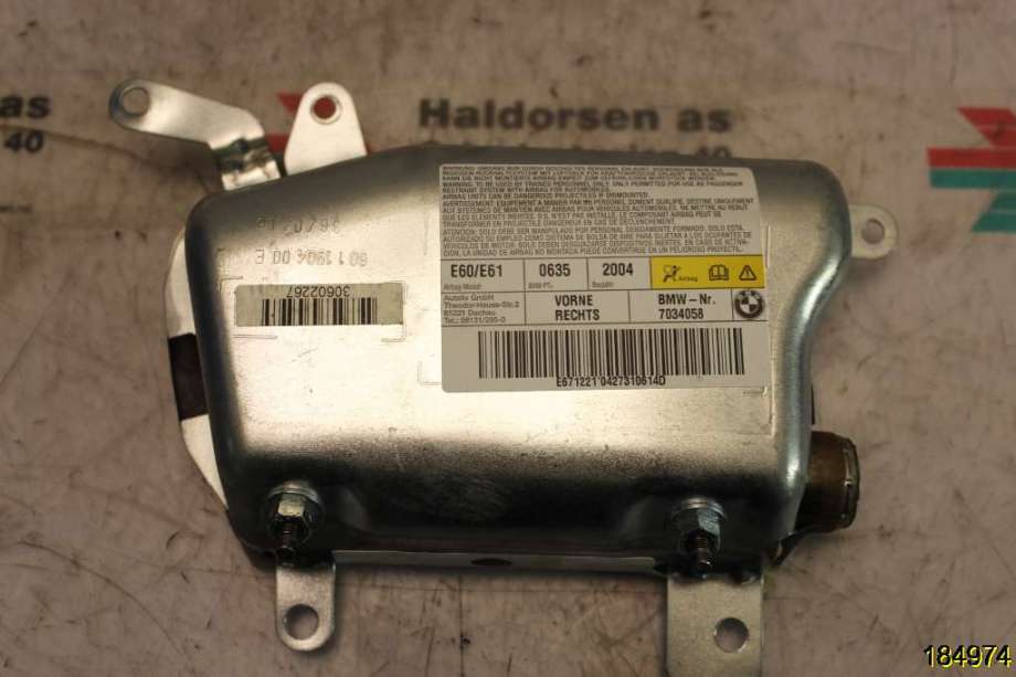 Airbag sidepute høyre til BMW 5-Serie 2003-2010 (E60/E61) (E60/E61) (BMW|7034058|)