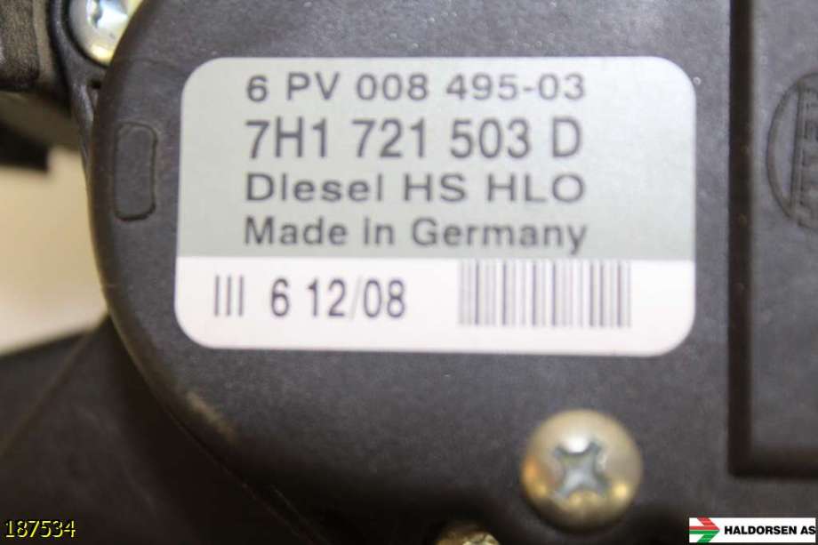 Pedal gass til VW Transporter / Caravelle 2003-2009 (Fase 1) (T5) (T5) (VOLKSWAGEN|7H1 721 503 D|)