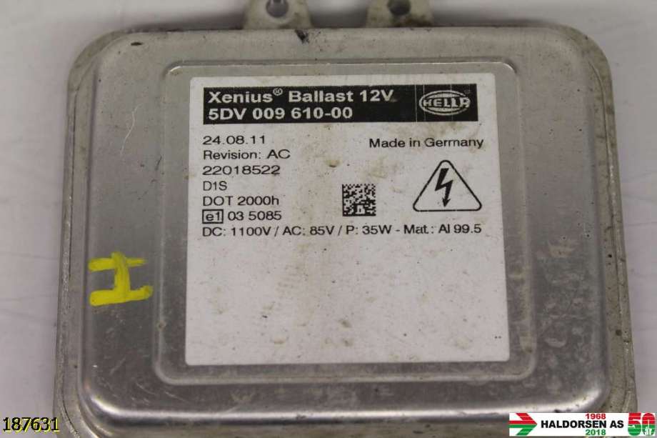 Styreenhet xenon/ballast til Škoda Octavia 2009-2013 (Type II, Fase 2)  (SKODA|1Z0 941 641 B|)
