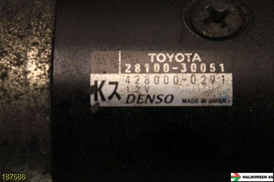 Starter diesel til Toyota Hiace 2007-2012 (Fase 3)  (TOYOTA|28100-30051|)