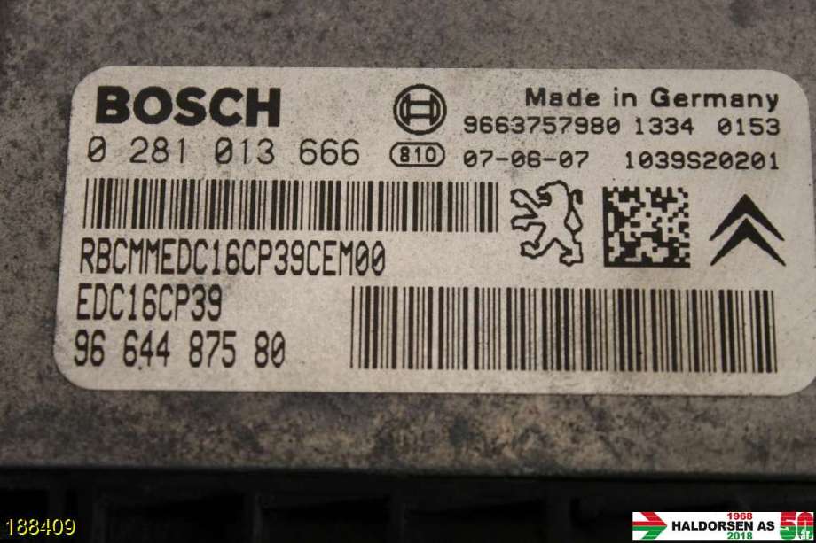 Styreenhet motor til Peugeot 4007 2007-2012  (PEUGEOT|0 281 013 666|)