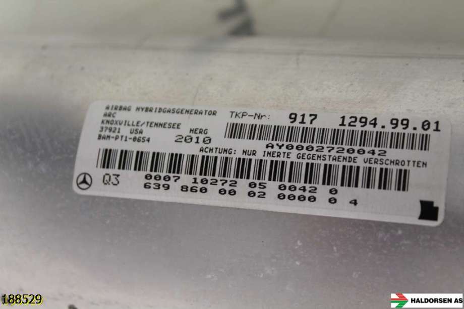 Airbag passasjer til Mercedes Vito/Viano 2010-2014 (Fase 2) (W639) (W639) (MERCEDES|A 639 860 00 02|)