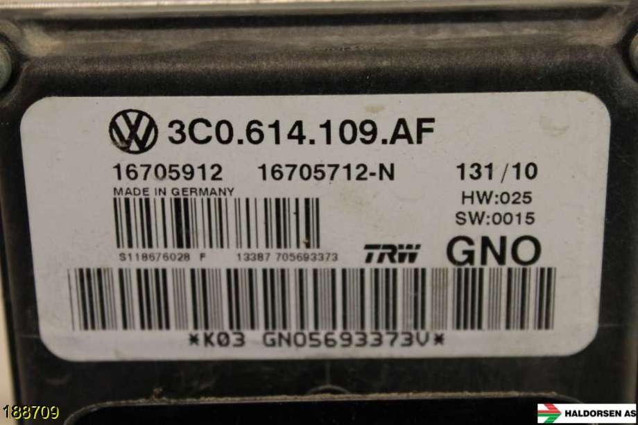 ABS sentral til VW CC 2008-2012 (PASSAT CC) (PASSAT CC) (VOLKSWAGEN|3C0 614 109 AF|)