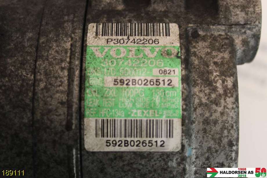 Aircondition kompressor til Volvo XC90, 2002-2006 (Type I, Fase 1)  (VOLVO|36001066)