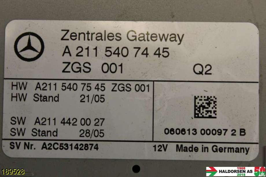 Styreenhet diverse til Mercedes E-Klasse 2006-2009 (Fase 2) (W211) (W211) (MERCEDES|A 211 540 75 45|)