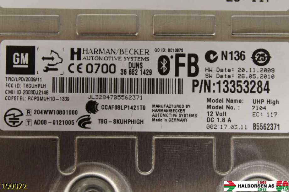 Styreenhet diverse til Opel Astra J 2010-2015  (OPEL|13353284|)