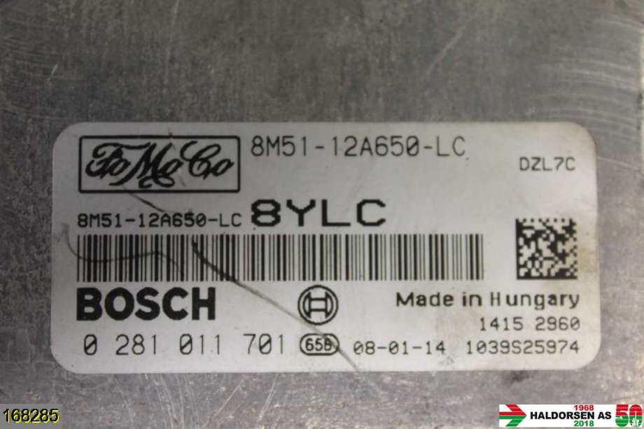 Styreenhet motor til Ford Focus 2008-2010 (Type II, Fase 2) (FORD|8M51-12A650-LC|1456750|)