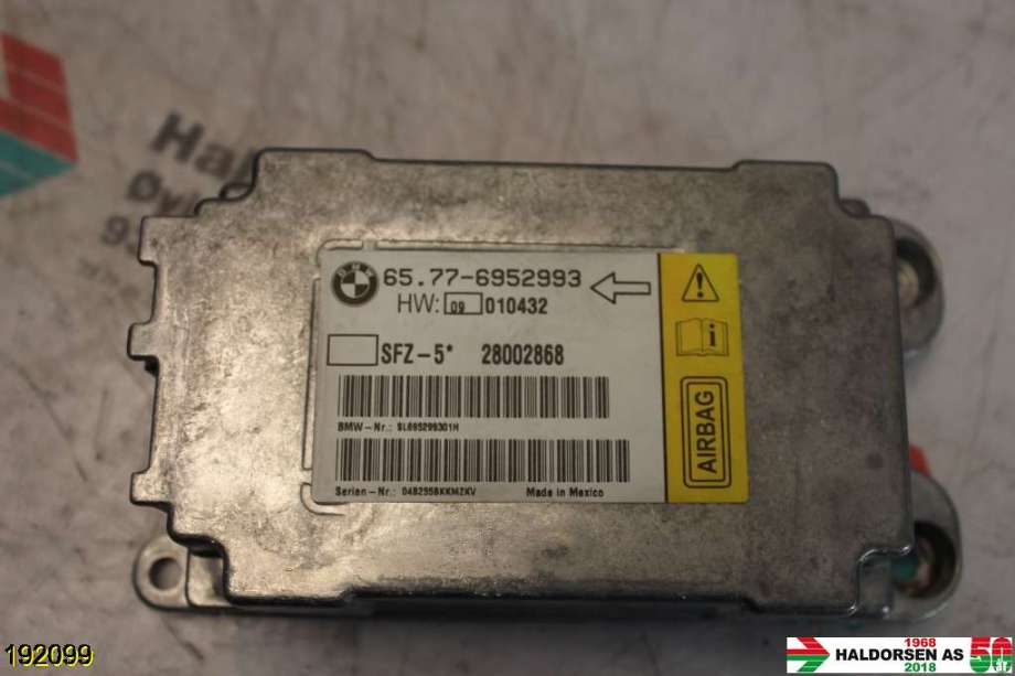 Airbag elektronikk til BMW 5-Serie, 2003-2010 (E60/E61) (E60/E61) (BMW|65 77 6952993)