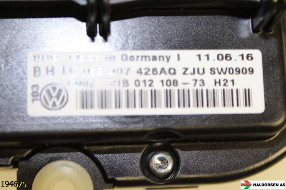 Varmeapparat betjening til VW Caddy 2015-2020 (Type III, Fase 3)  (VOLKSWAGEN|1K8 907 426 AQ|)