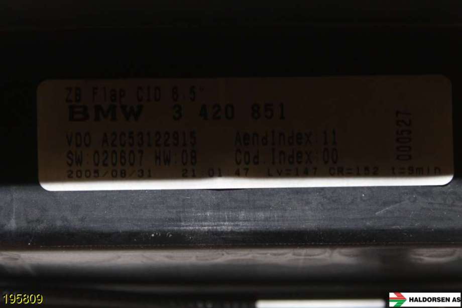 Instrument kjørecomputer til BMW X3 2003-2006 (Fase 1) (E83) (E83) (BMW|65 50 3 452 285|)