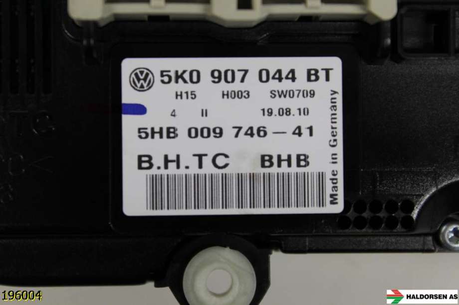 Varmeapparat betjening til VW Golf VI 2008-2012  (VOLKSWAGEN|5K0 907 044 BT|)