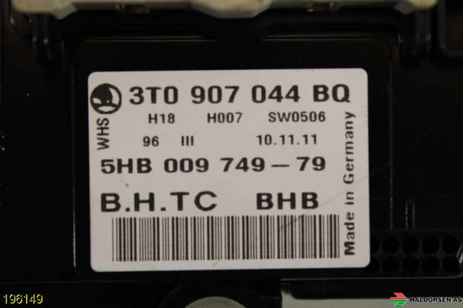 Varmeapparat betjening til Škoda Superb 2008-2015 (Type II) (SKODA|3T0 907 044 BQ|)