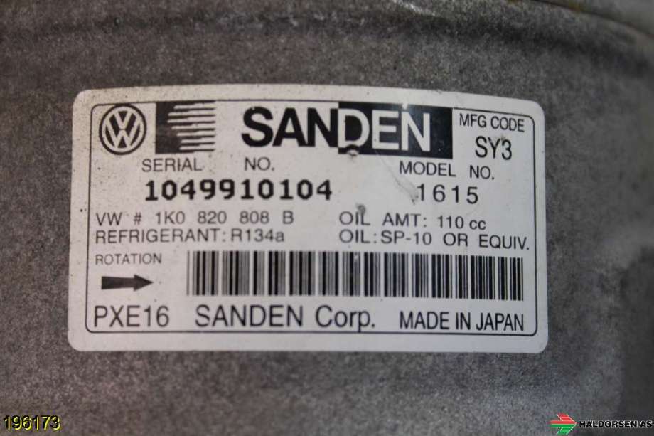 Aircondition kompressor til Škoda Superb 2008-2015 (Type II)  (SKODA|1K0 820 808 B|)